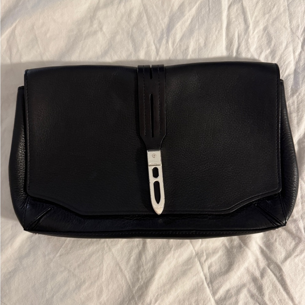 rag & bone Black Leather Clutch